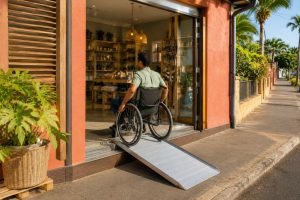 Accessibilité PMR commerce et restaurant à La Réunion guide